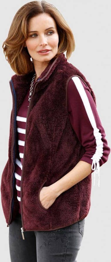 Paola Bodywarmer van heerlijk zacht materiaal Berry