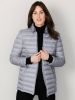 Paola Doorgestikte jas met subtiele glans Zilvergrijs online kopen