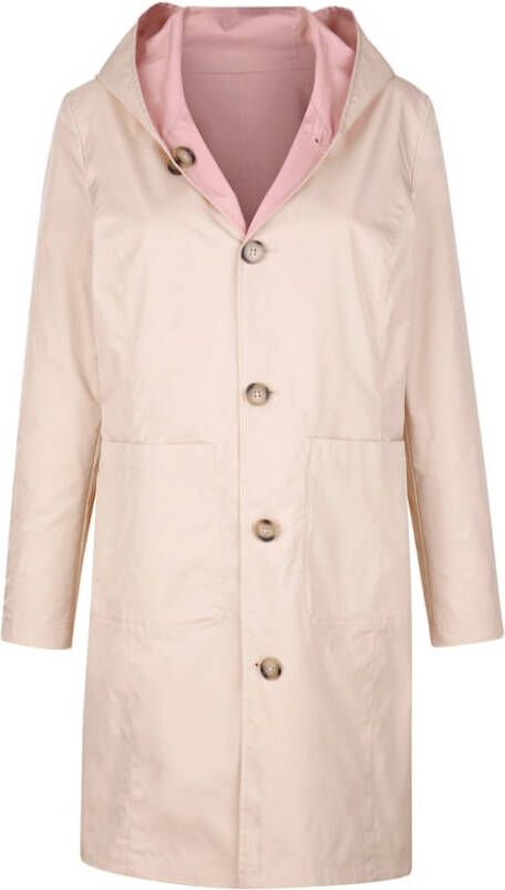 Paola Keerbare jas in keerbaar model Ecru/Lichtroze