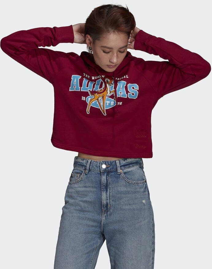 Adidas Originals Bambi Over The Head Hoody Dames Hoodies Red 100% Katoen