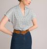 Anne weyburn T shirt met grafisch motief, V hals, korte mouwen online kopen