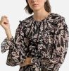 BA&SH Genny semi transparante blouse met volantkraag online kopen