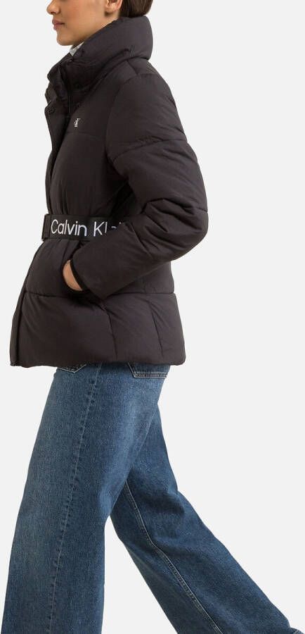 Calvin Klein Outdoorjack LOGO BELT WAISTED SHORT PUFFER(2 stuks )