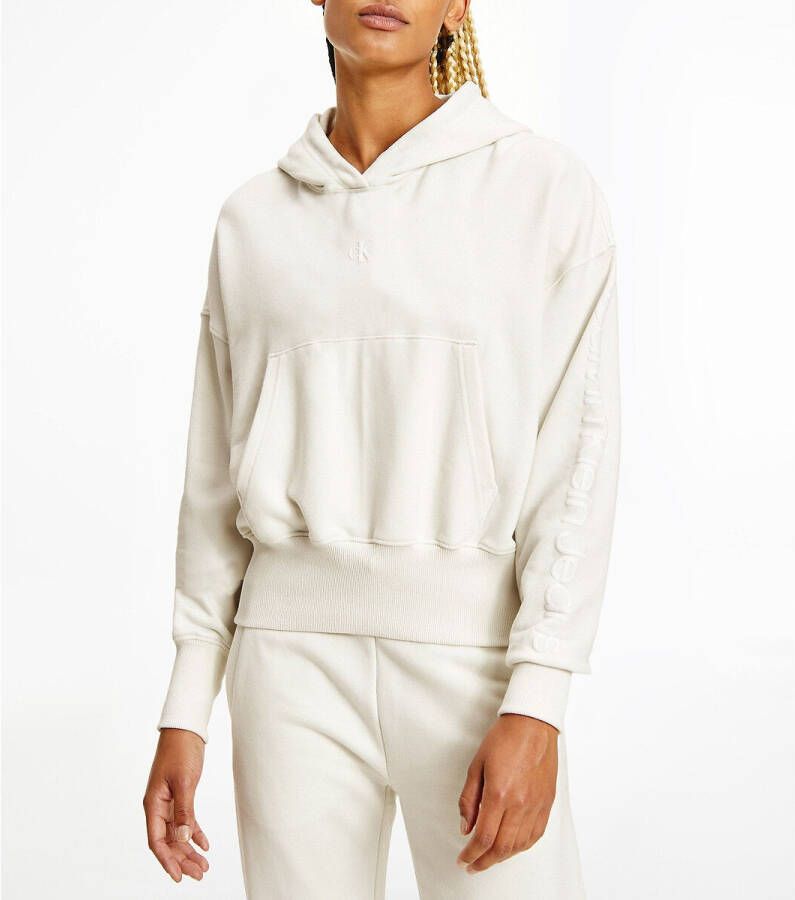 Calvin Klein Hoodie BACK TWO TONE MONOGRAM HOODIE met groot ck logo monogram & opschriften