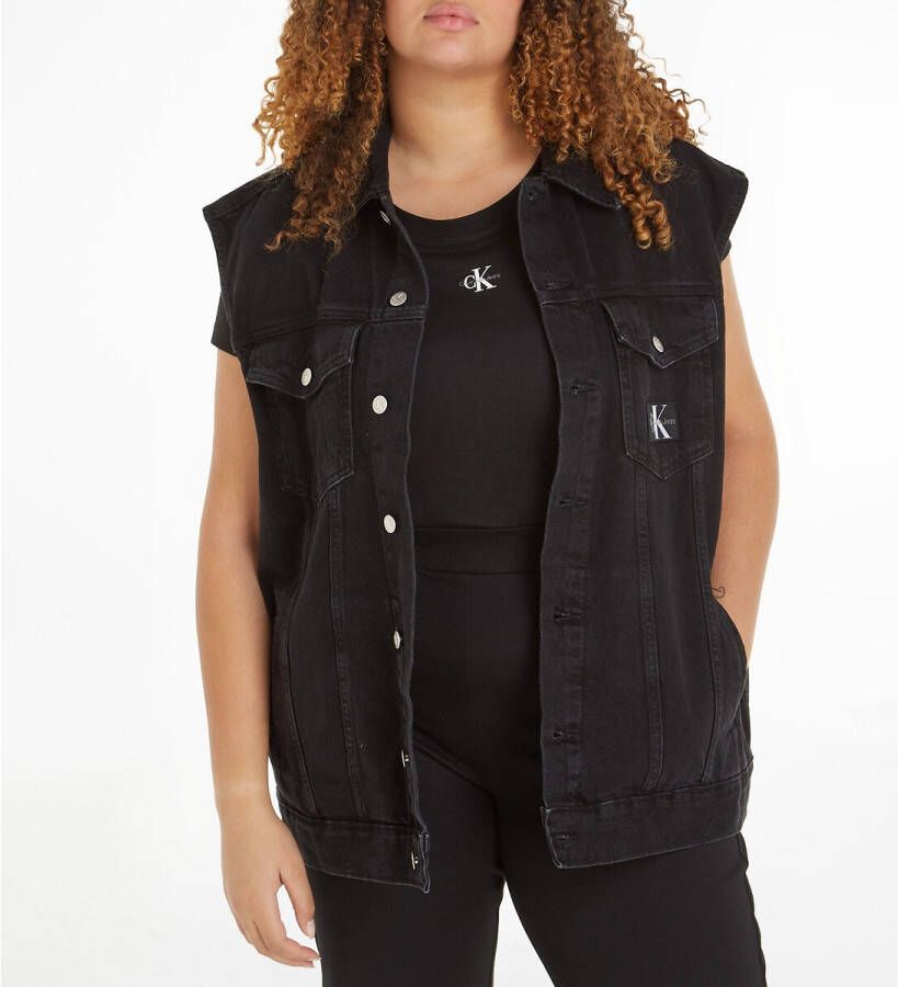 Calvin klein Mouwloos jeansvest met knoopsluiting