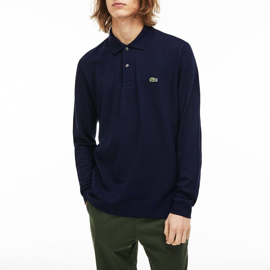Lacoste Marl Petit Piqué Classic Fit Long Sleeve Polo , Groen, Heren