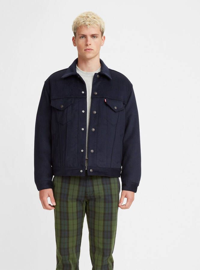 Levi's Melton Trucker jas in wolblend met steekzakken