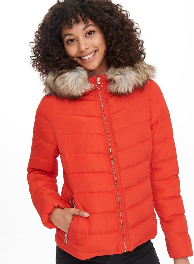 Only Donsjas ONLNEWELLAN QUILTED HOOD JACKET CC OTW