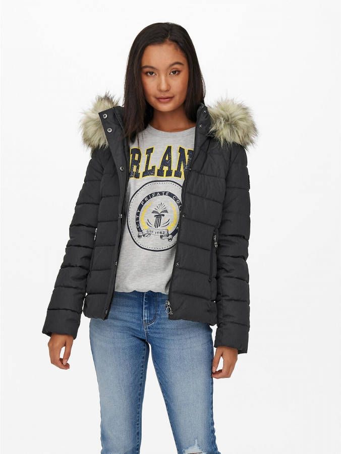 Only Korte donsjas met kap