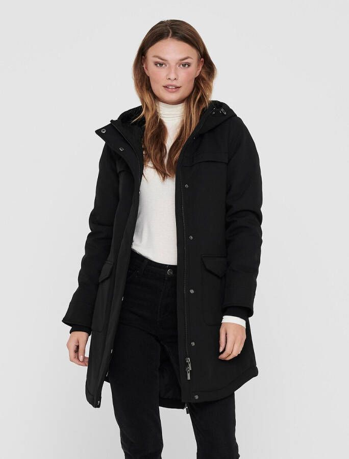 Only Lange jas met kap online kopen