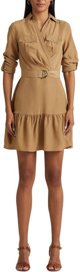 Ralph Lauren Korte jurk met volant, lange mouwen