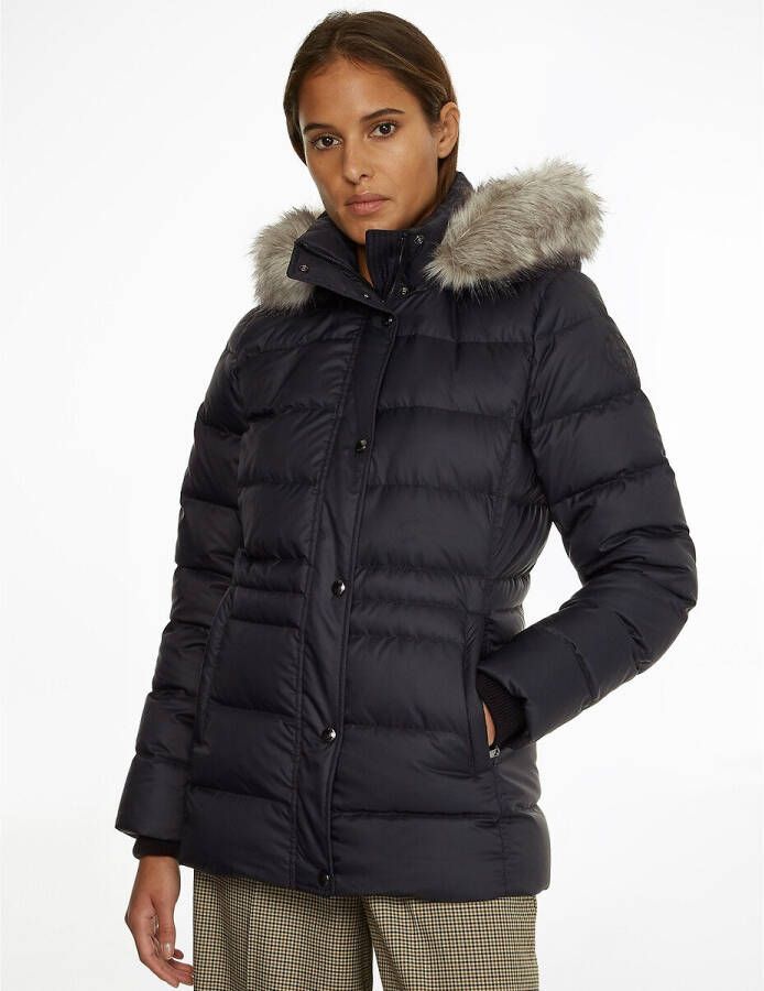 Tommy Hilfiger Gewatteerde jas TYRA DOWN JKT WITH FUR
