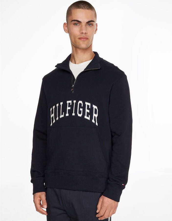 Tommy Hilfiger Donkerblauwe Trui Hilfiger Arch Casual Mockneck