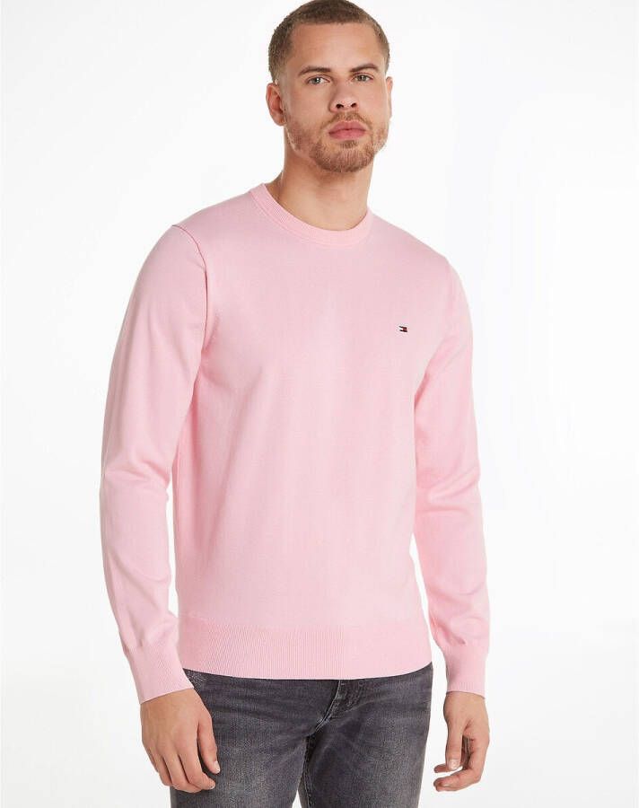 Tommy Hilfiger Trui met ronde hals en geborduurd logo 1985