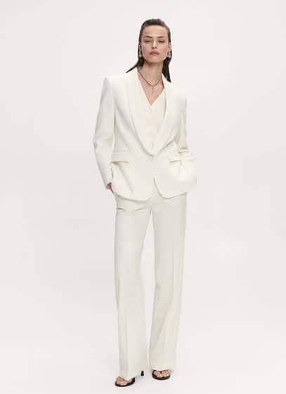 Mango Gestructureerde blazer met smokingrevers