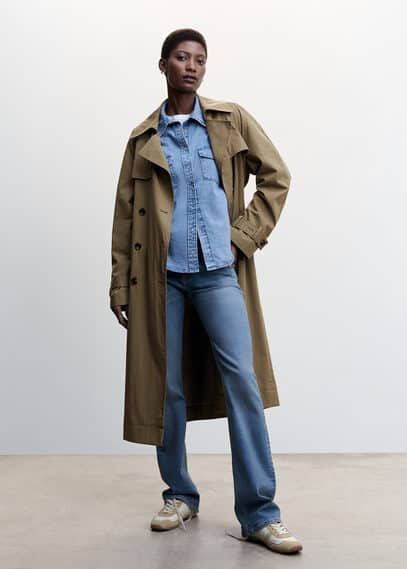 Mango Double breasted trenchcoat