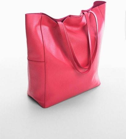 Mango Leren shopper