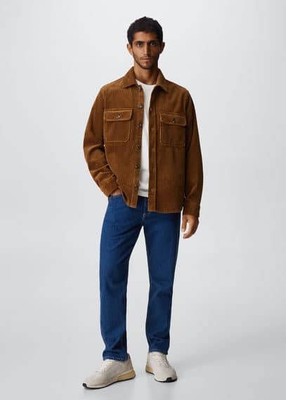 Mango Baku overshirt van corduroy met borstzakken