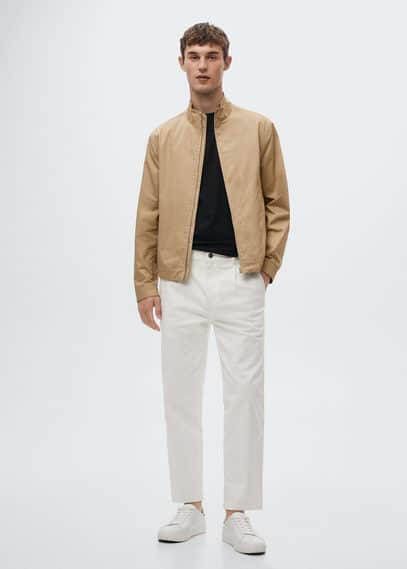 Mango Jonjon jack met steekzakken en opstaande kraag