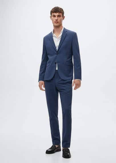 Mango Paulo super slim fit colbert met klepzakken