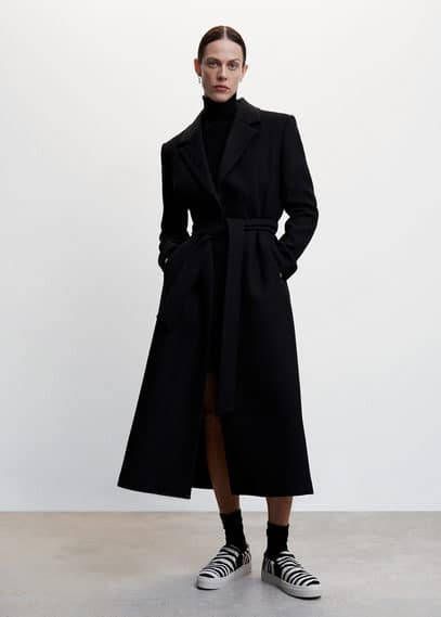 Mango Leren sneakers met imitatiebont