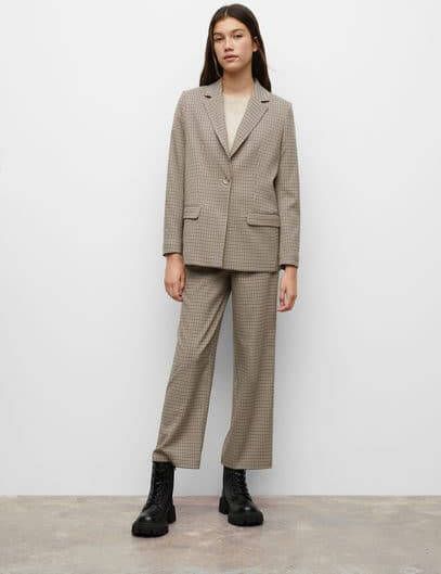 Mango Checks blazer met pied de poule dessin