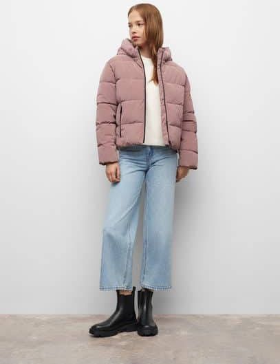 Mango Seller puffer jack met capuchon en ritszakken