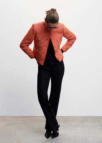 Mango Wintour blazer in wolblend en steekzakken