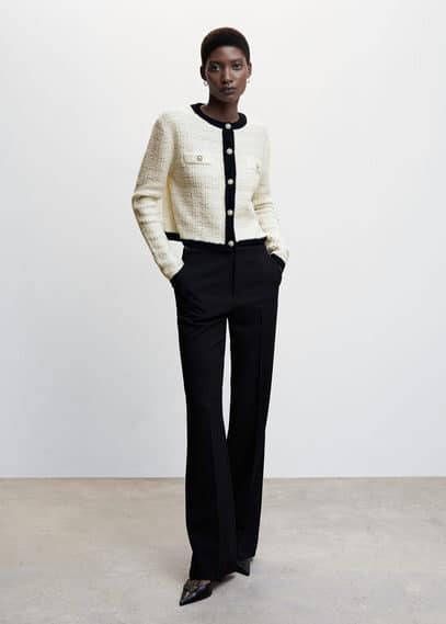 Mango Tweed vest met zakken