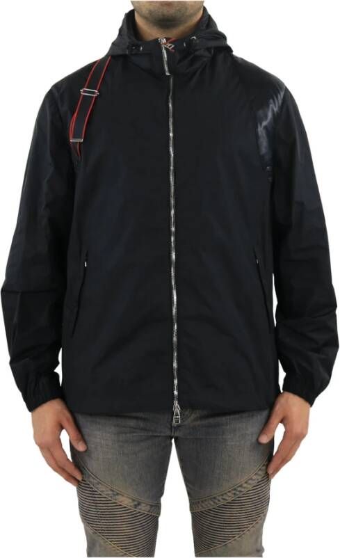 alexander mcqueen Logo Harness Wind Breaker , Zwart, Heren