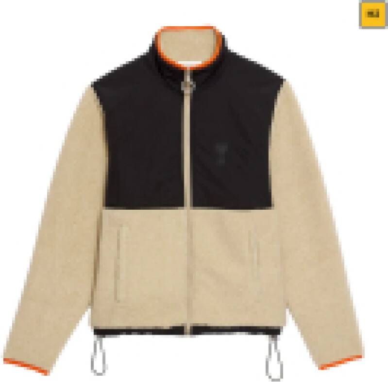 Ami Paris Fleece jassen Beige Heren