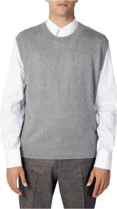 Antony Morato Maglia regelmatig fit in Filato M Ya400141 , Grijs, Heren