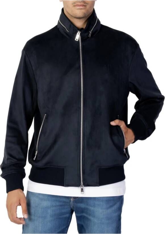 Armani Exchange Zip through sweatshirt , Blauw, Heren