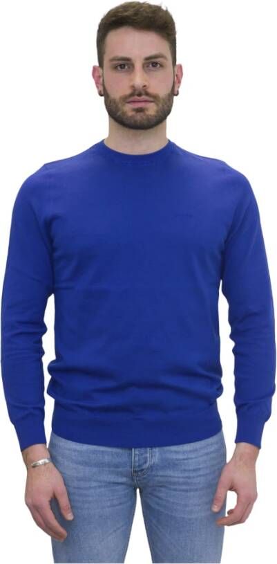 Barbour Lichte katoenen bemanning breien shirt , Blauw, Heren