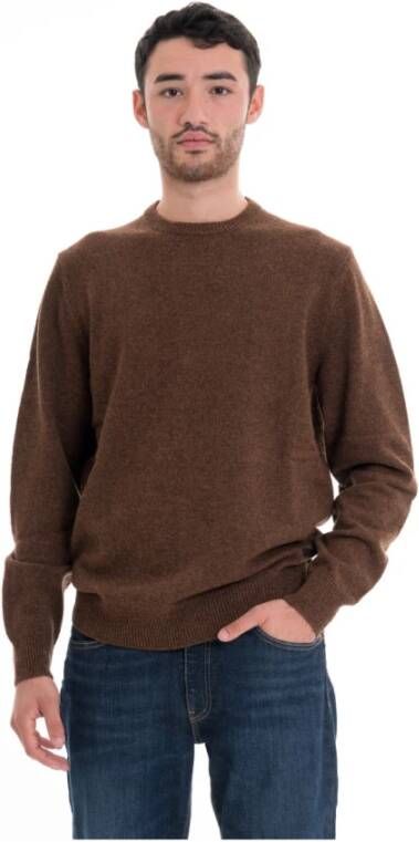 Barbour Ronde hals gekweek , Bruin, Heren