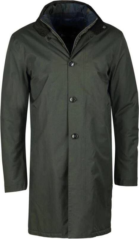 Barbour Enkele borde jas , Groen, Heren