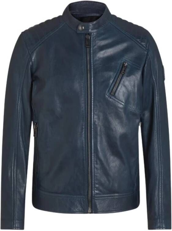 Belstaff Leren Jassen Blauw Heren