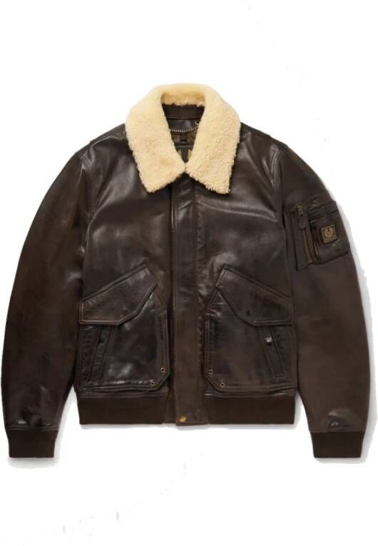 Belstaff Leren Jassen Bruin Heren