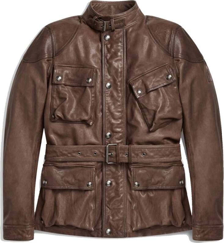 Belstaff Leren Jassen Bruin Heren