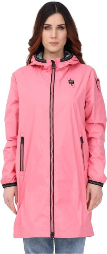 Blauer Outdoorjassen Roze Dames