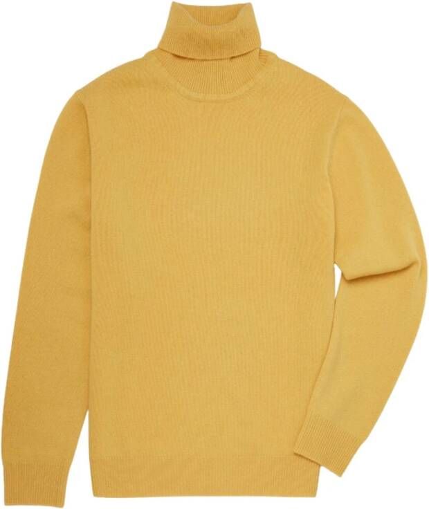 Brooks Brothers Wol en kasjmier Turtleneck trui , Geel, Heren