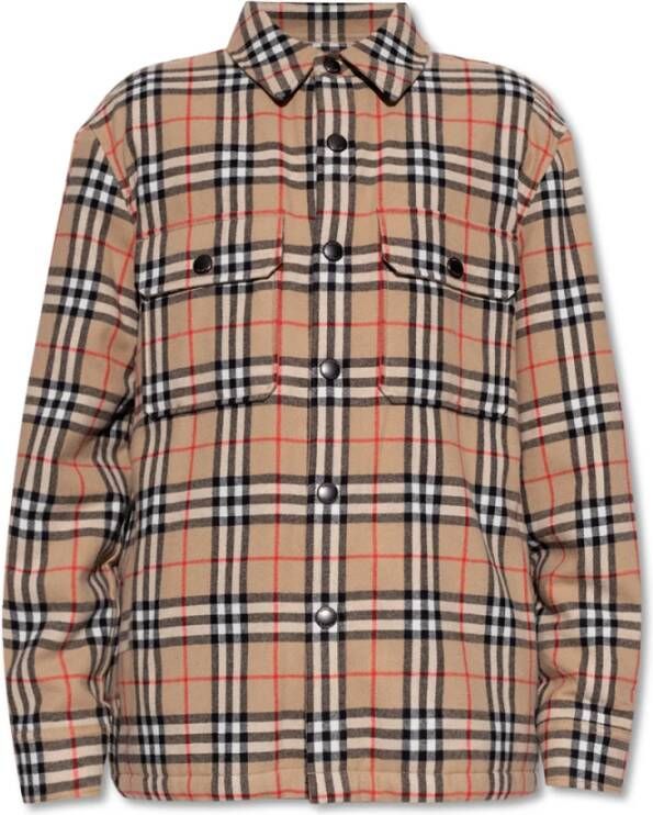Burberry Casual Overhemden Beige Heren