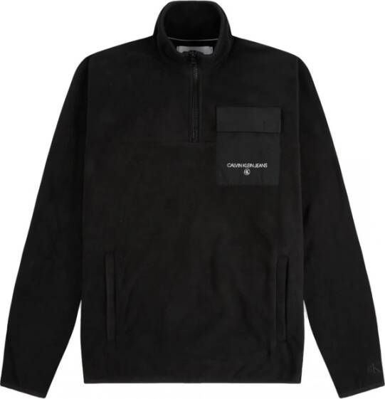 Calvin Klein Ritssluiting fleece jas , Zwart, Heren