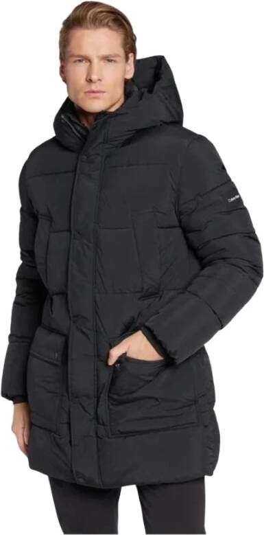 Calvin Klein Gerecycleerde Nylon Donsjas , Zwart, Heren
