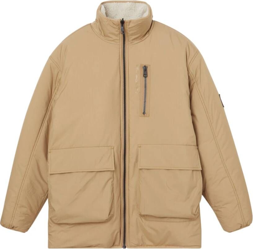Calvin klein CK Omkeerbare Sherpa J30J321914 Jeans, Beige, Heren