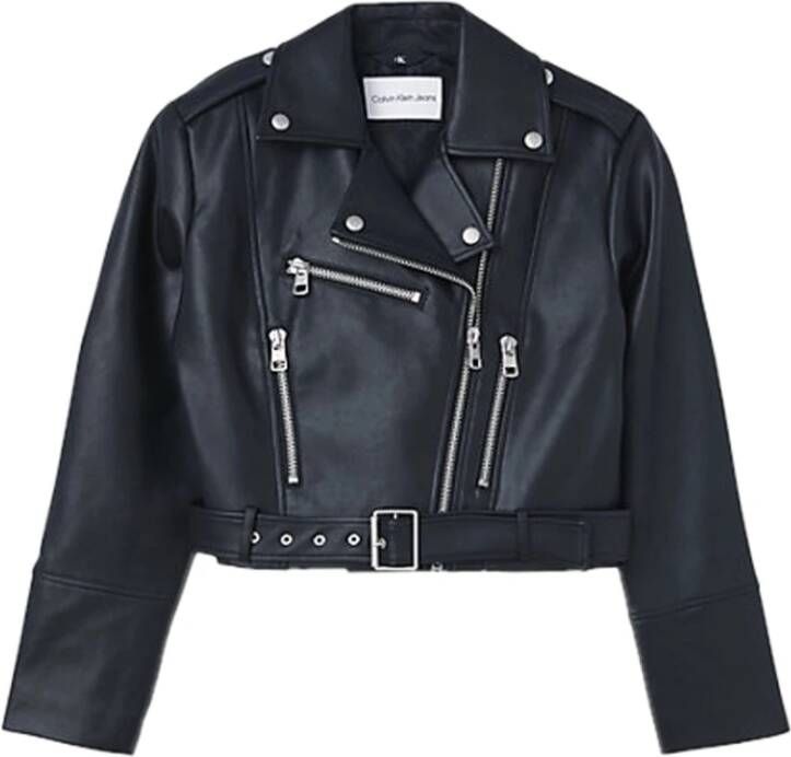 Calvin klein Faux lederen gewas bi j20j220507beh Jeans, Zwart, Dames