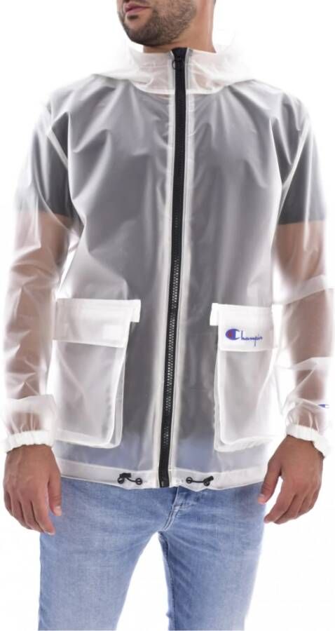 Champion Transparant logo regenjas , Wit, Heren