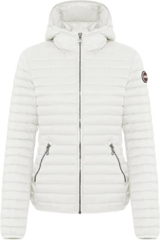 Colmar Slim Fit Hooded Down Jacket , Wit, Dames