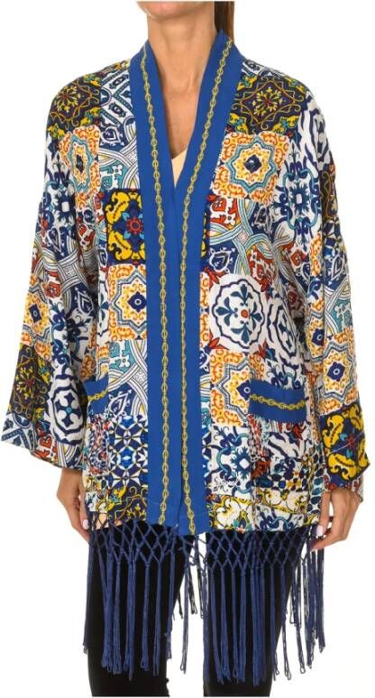 Desigual Poncho's Blauw Dames