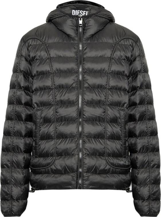 Diesel W Scott Nw puffer jack met steekzakken en capuchon